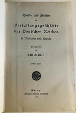 Verfassungsgeschichte, Karl Zeumer, Verfassungsgeschichte 3. Band Karl Zeumer,
