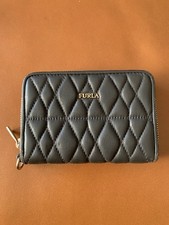 Furla Leder Portemonnaie, Grau,  Gebraucht, Guter Zustand