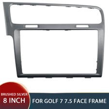 8" Silber gebürstet Auto Radio Rahmenplatte Funkrahmen Frame For VW Golf 7 7.5
