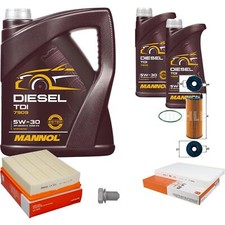 MAHLE Inspektionspaket 7 L MANNOL Diesel TDI 5W-30 für Audi A6 Avant 2.7 T
