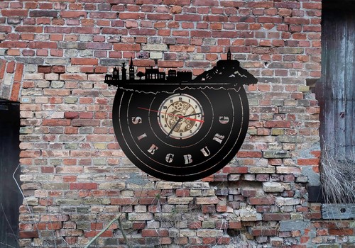 Skyline siegburg wanduhr - siegburg,