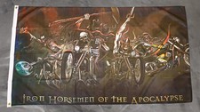 Fahne Flagge Pirat Skelett Biker - Iron Horsemen - 90 x 150 cm