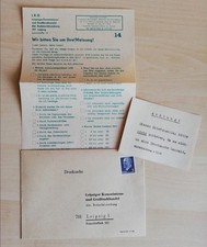 DDR Dokument Brief Post Drucksache Umschlag Vintage Briefmarke Ulbricht
