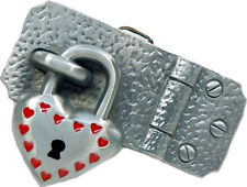 Cute HEART Key Herz Buckel / Gürtelschnalle Rockabilly