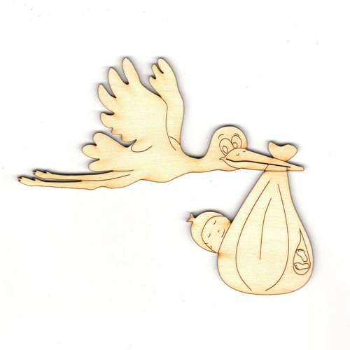 Storch aus holz mit - aus, 14