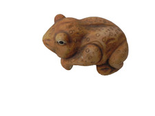 **Alter brauner Frosch, Dekofigur,  Handarbeit**
