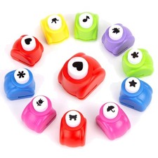 Papierstanzer 10 Motivstanzer Herz Stern Schneeflocke Scrapbooking Kartenbau