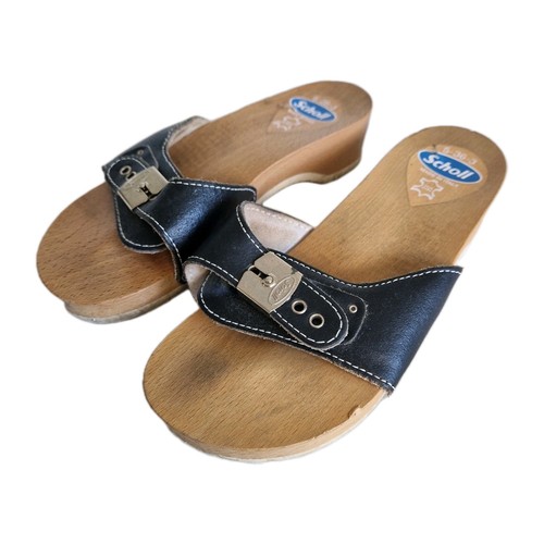 Scholl holz pantoletten - holz,