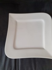 Essteller eckig weiss 4 Stück