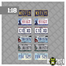 Kennzeichen Set USA 1:18 US