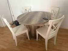 Esstisch mit Stühlen, Holz