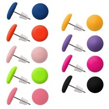 Bunte Stoff Ohrstecker 12mm