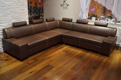 Echtleder ecksofa - echtleder,