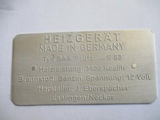 Typenschild schild - schild, vw