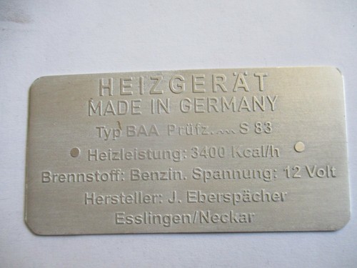 Typenschild schild - schild, vw
