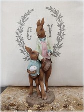 Hasen Figur ⚜️ Vater & Sohn ⚜️REDUZIERT ⚜️Ostern⚜️ Figuren ⚜️ bunt ⚜️ Tischdeko