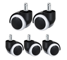 5 Bürostuhlrollen Ø11mm Hartbodenrollen Drehstuhlrollen Leise Ersatz