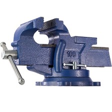 Schraubstock 360° drehbar mit Amboss Werkbankschraubstock blau B-Ware