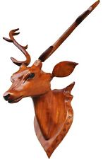 Handgefertigter Holzhirschkopf