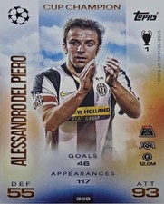 Match Attax Champions League 2025/26 360 Cup Champion Alessandro Del Piero