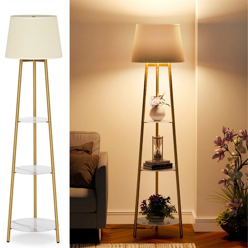 Stehlampe vintage mit regal - stehlampe,