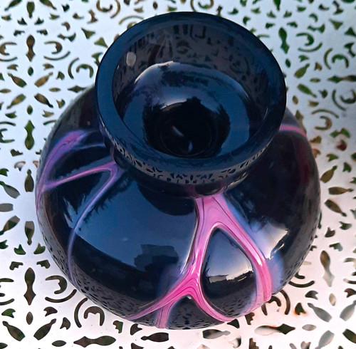 Runde kunstglas vase - runde, kunstglas-vase