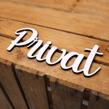 Privat Türschild Schriftzug