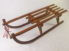 Alter DAVOS Germina Holz Schlitten Rodelschlitten Holzrodel  L 110 cm GDR DDR