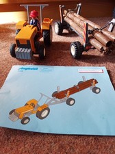 Traktor mit Holzanhänger 4209