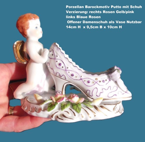 Porzellan figur putto mit - figur,