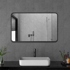 Wandspiegel Spiegel Schwarz Rechteckig Badspiegel 50x70 100x60 Badezimmerspiegel
