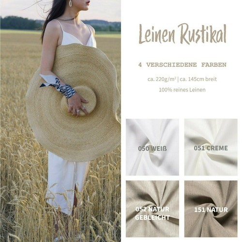 Leinen rustikal meterware - -,
