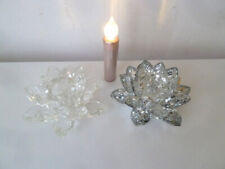 HSE Flambiance oder QVC Elambia 2 Kerzenhalter Ständer Kristallglas Lotusblüte