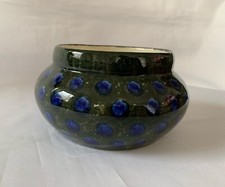 Alte Keramik Vase Schwammdekor