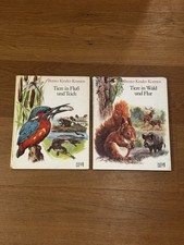 2x Bunter Kinder-Kosmos – Tiere im Wald / Tiere in Fluss & Teich – 1977 & 1978