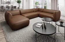 Sofa Leder Wohnlandschaft