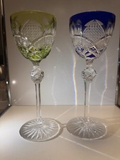 VSL Val Saint Lambert Überfang Weinglas Römer, Jugendstil, 22 cm Höhe