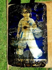 altes Original MAUXION Emailleschild -  SAALFELD 118 x 78 cm