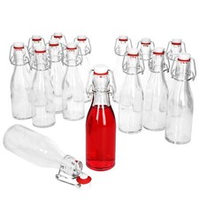 15x Bügelflasche 200 ml + Bügelverschluss Glasflasche Most Saft Likör Essig Öl
