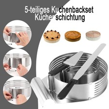5X Torten Set Backzubehör Kuchenschneidehilfe Kuchen Boden Tortenschneider NEU