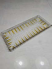 Vintage WALTHER GLAS "Carola" Stollenplatte  Kuchenplatte gelb 70er