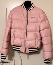 Philipp Plein Lederjacke Wendejacke Rosa Tigermuster