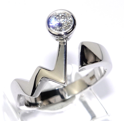 Ring gold diamant solitär - diamant,