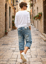 Jungen-Bermuda-Jeans