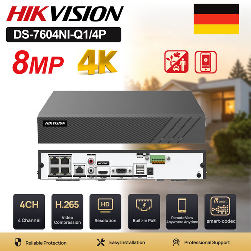Hikvision 7604ni 4p - hikvision, ds-7604ni-q1/4p