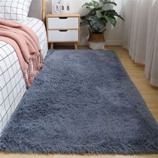 Hochflor Teppich Wohnzimmer Fellteppich Kunstfell Shaggy Flauschig Teppiche 