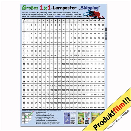 Großes 1x1 lernposter - großes,