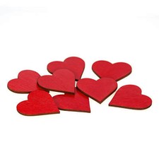Rotes holzherz beidseitig - rotes,