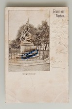 AK Foto Karte Gruß aus Aachen Westfalen Militär Kriegerdenkmal Post 1901 DR ALT 