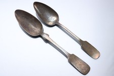 echte Silberlöffel 95,4g antikes 13-Lot Silberbesteck Spatendekor monogrammiert